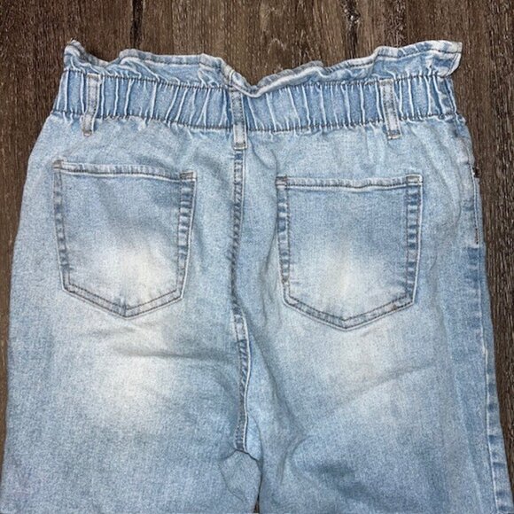 Tinseltown Women's Junior Size 7 Blue Skinny Distressed Light Wash Stretch Jean - Picture 6 of 6